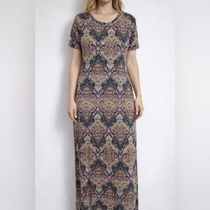 New LulaRoe‎ Unicorn Long Maxi Dress X-Large Bohemian Boho Print Resortwear